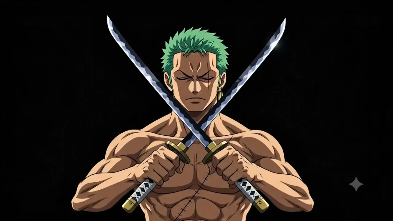 Zoro with closed eye